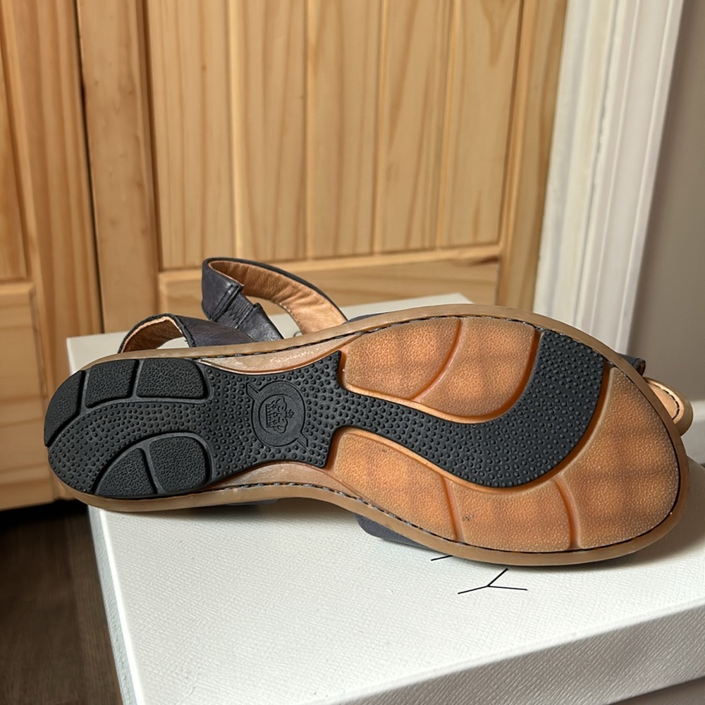 Born Blue Open-Toe Leather Slingback Sandals - Picture 5 of 5